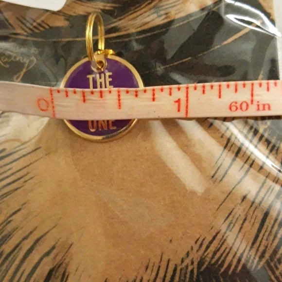 Pet Collar Charm for Dog/Cat -The Favorite One, Metal Enamel SMALL .75" Diameter - Picture 9 of 10